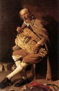 LA TOUR, Georges de The Hurdy-gurdy Player oil painting picture wholesale